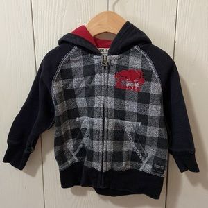 Roots Black and White Checkered Hoodie